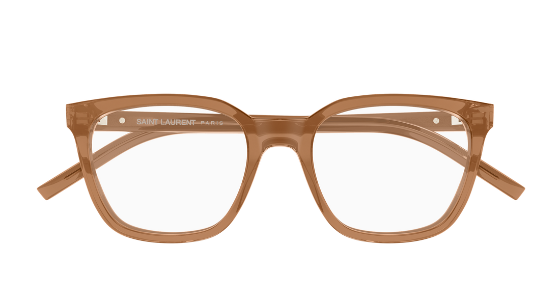 Prescription glasses saint laurent sl m129 009 marron rectangular / squared femenino size 51mm - Detailed view