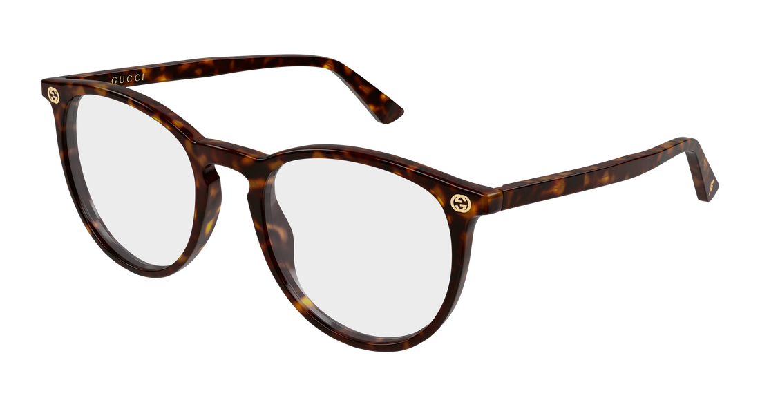 Brillen gucci gg0027o 016 havana round/oval/panthos femenino größe 52mm - Hauptansicht
