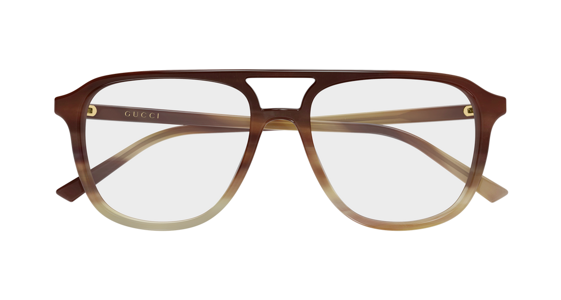 Lunettes de vue gucci gg2237o 003 havana pilot/navigator masculino taille 54mm - Vue détaillée