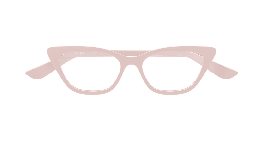 Gafas graduadas alexander mcqueen am0560o 004 rosa cat eye femenino talla 52mm - Vista de detalle
