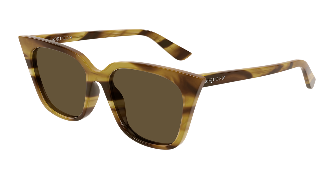 Sunglasses alexander mcqueen am0556s 003 havana cat eye femenino size 53mm - Main view