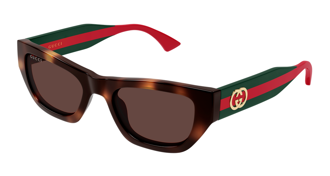 Occhiali da sole gucci gg2116s 002 havana cat eye femenino taglia 52mm - Vista principale