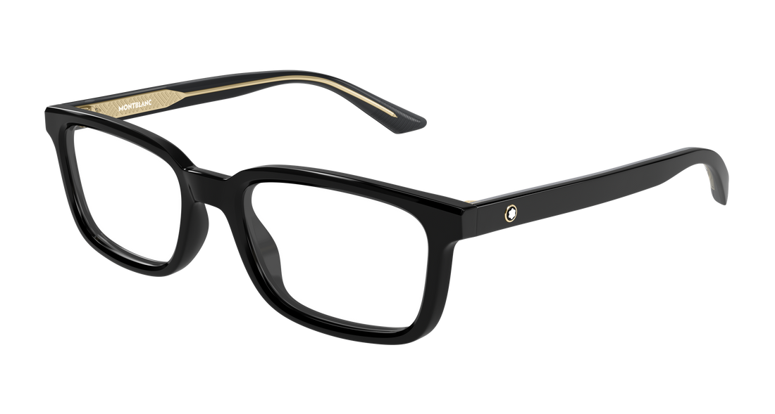 Óculos graduados montblanc mb0458ol 001 negro rectangular / squared masculino tamanho 55mm - Vista principal