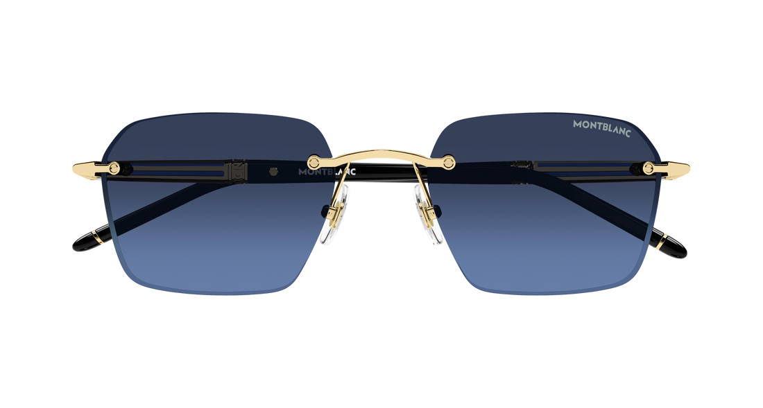 Óculos de sol montblanc mb0526s 003 dorado rectangular / squared masculino tamanho 54mm - Vista de detalhe
