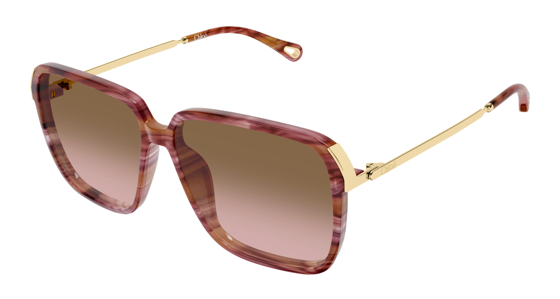 Óculos de sol chloé ch0405s 002 havana rectangular / squared femenino tamanho 59mm - Vista principal