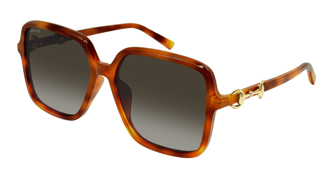 Solbriller gucci gg2219sa 002 havana butterfly femenino størrelse 59mm - Hovedvisning