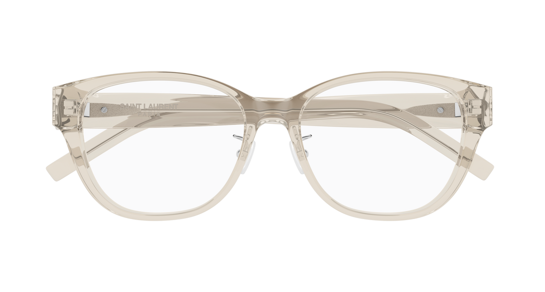 Gafas graduadas saint laurent sl m169/f 004 beige cat eye femenino talla 54mm - Vista de detalle