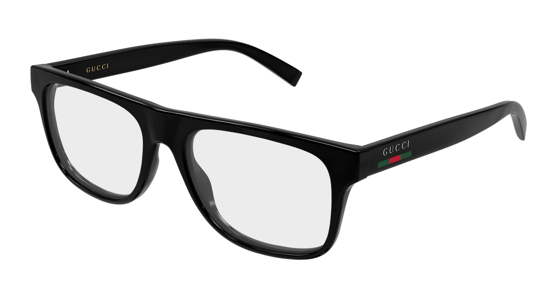 Occhiali da vista gucci gg1117on 001 negro rectangular / squared masculino taglia 56mm - Vista principale