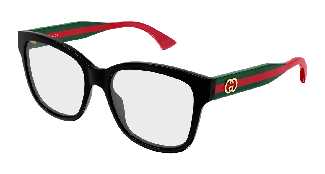 Brillen gucci gg0038onn 001 negro butterfly femenino größe 54mm - Hauptansicht