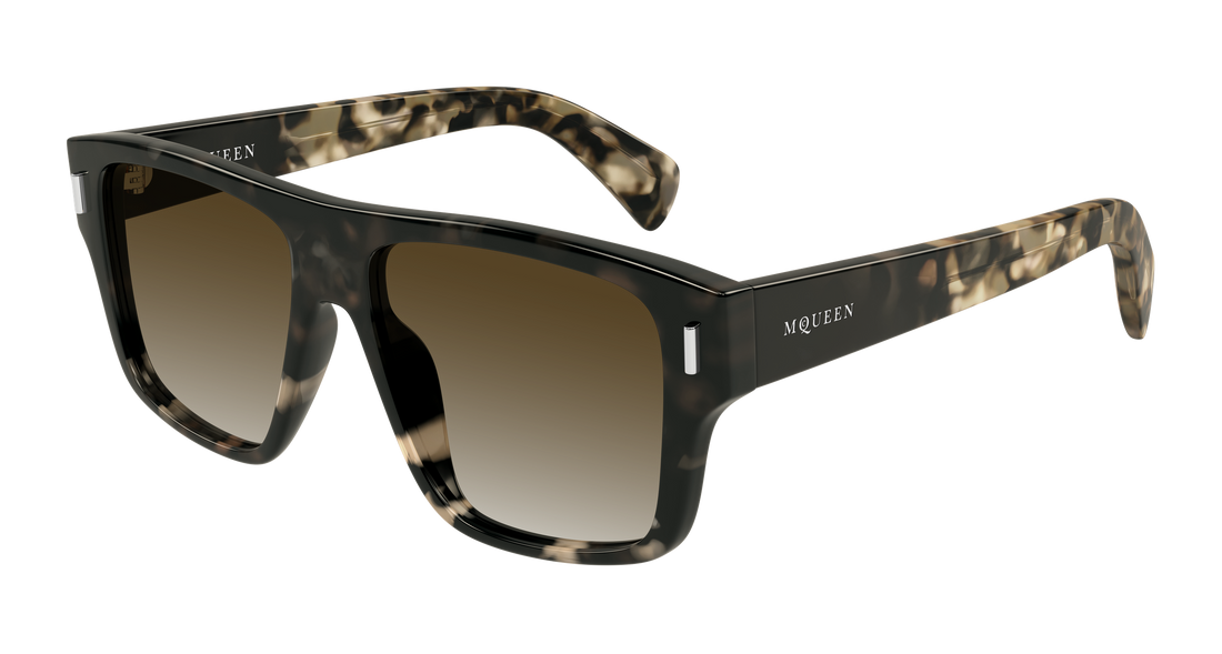 Sunglasses alexander mcqueen am0550s 002 havana rectangular / squared masculino size 55mm - Main view