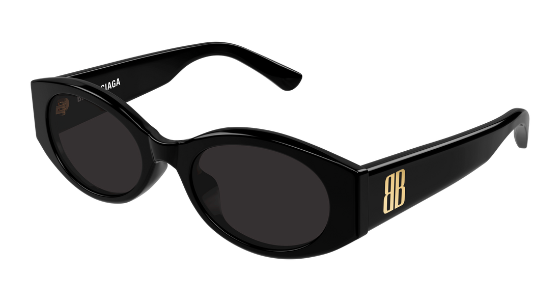 Sunglasses balenciaga bb0477sa 001 negro round/oval/panthos femenino size 53mm - Main view