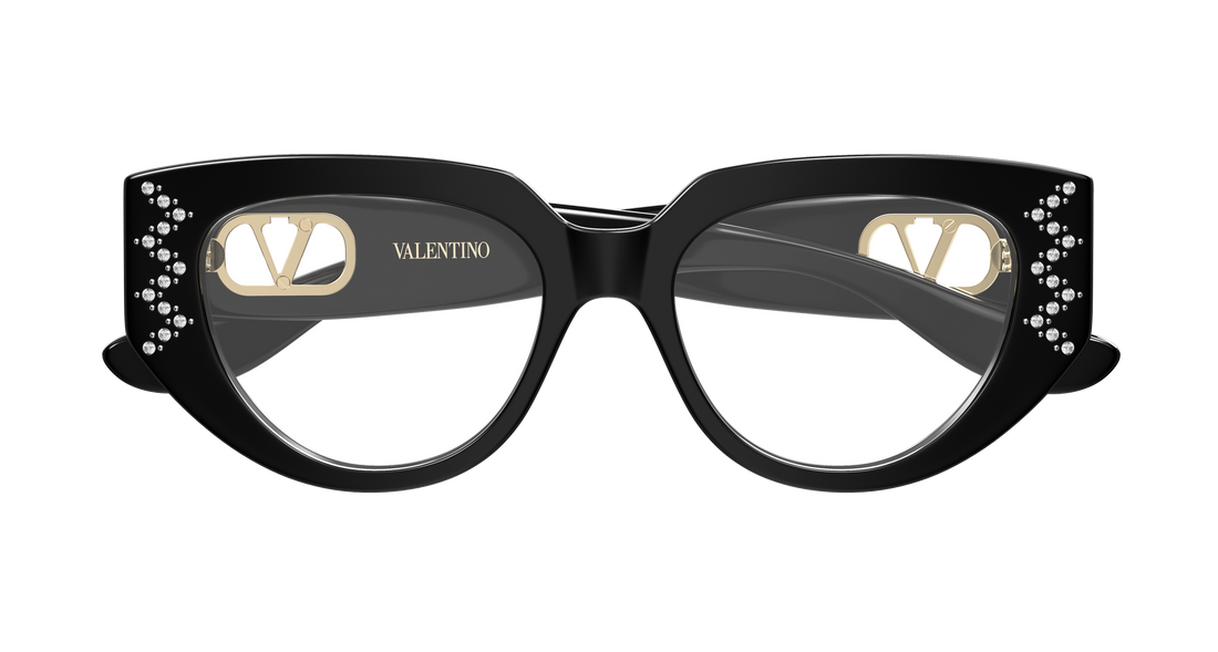 Occhiali da vista valentino vg0004o 004 negro cat eye femenino taglia 52mm - Vista dettagliata