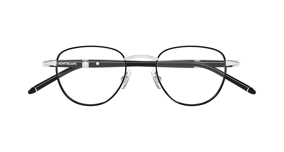 Glasögon montblanc mb0486o 002 plateado round/oval/panthos masculino storlek 48mm - Detaljvy