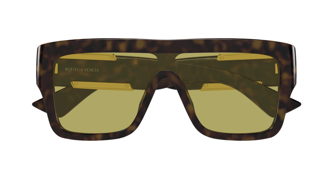 Lunettes de soleil bottega veneta bv1451s 002 havana geometrical/directional unisex taille 99mm - Vue détaillée