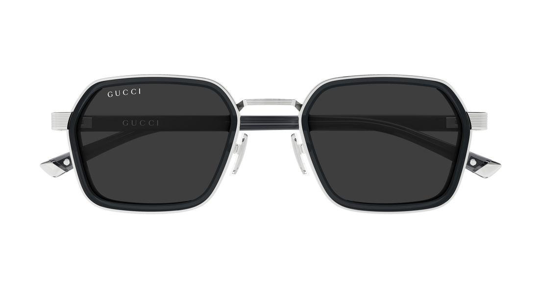 Lunettes de soleil gucci gg2074s 001 plateado rectangular / squared masculino taille 51mm - Vue détaillée