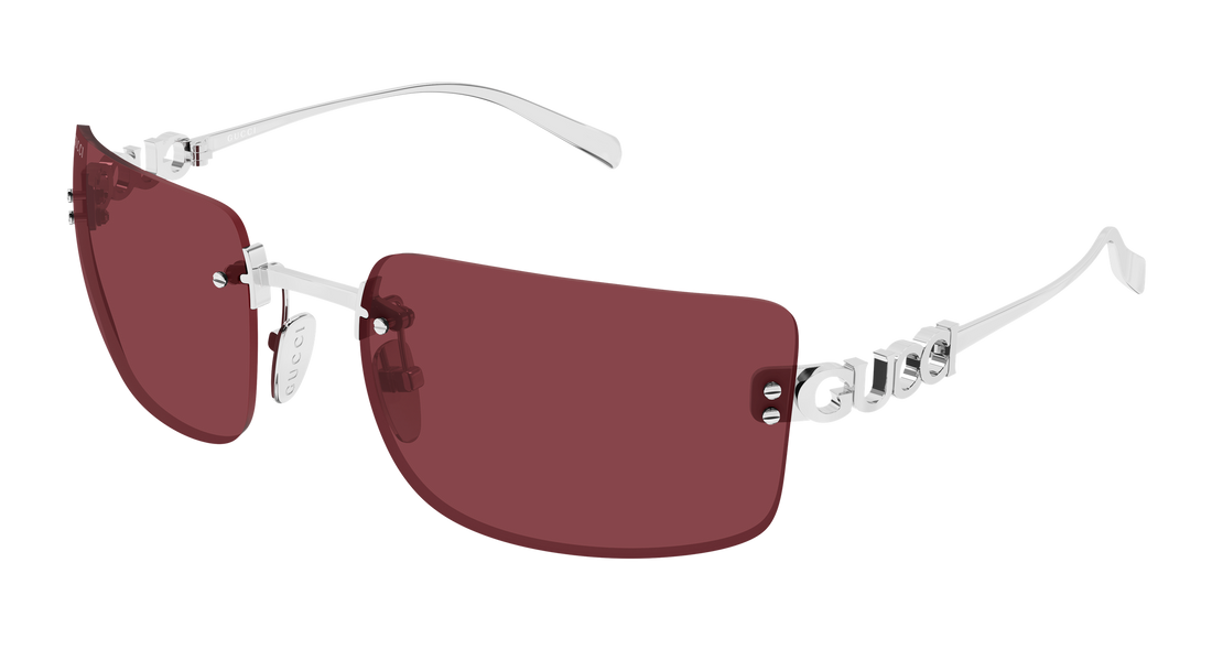 Lunettes de soleil gucci gg2038s 002 plateado rectangular / squared femenino taille 61mm - Vue principale