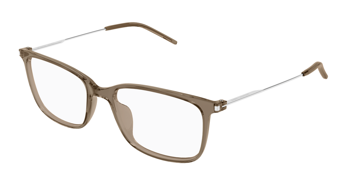 Prescription glasses saint laurent sl 956 007 marron rectangular / squared masculino size 56mm - Main view