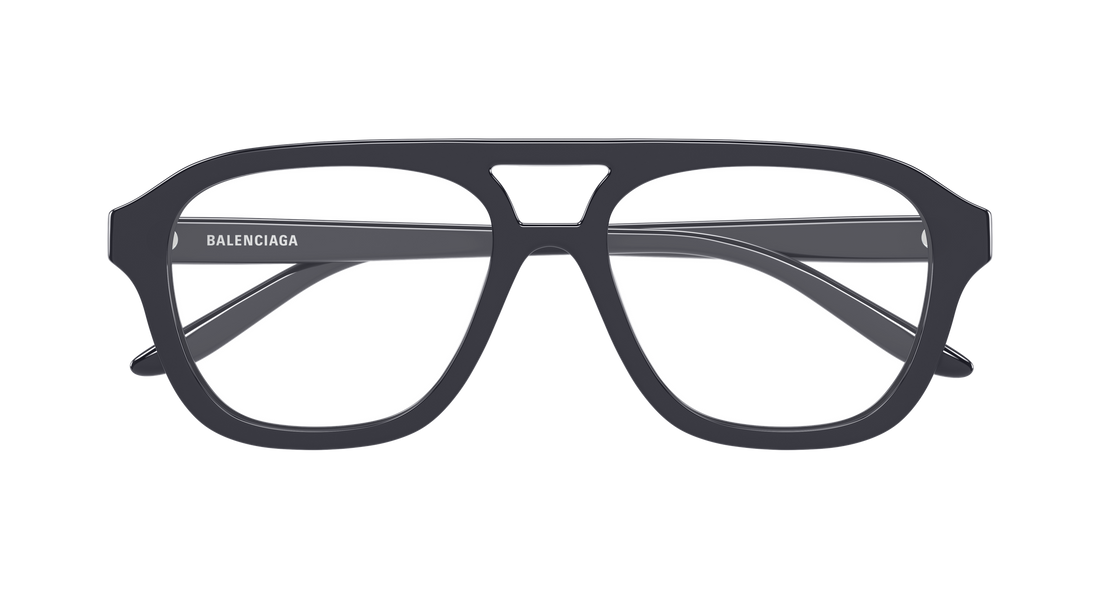 Lunettes de vue balenciaga bb0529o 006 gris pilot/navigator masculino taille 55mm - Vue détaillée