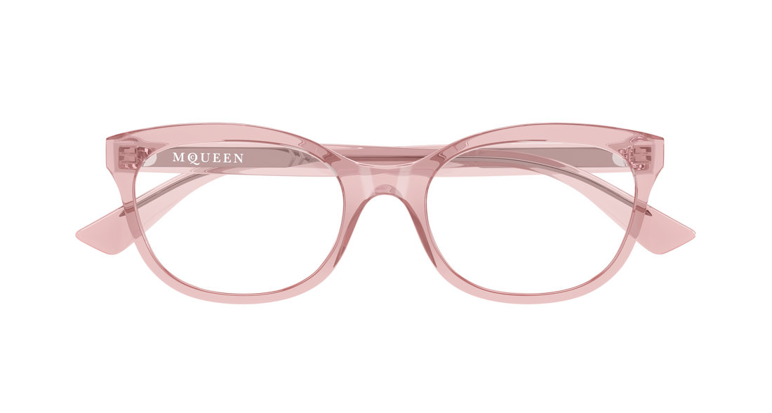 Brillen alexander mcqueen am0569o 004 rosa cat eye femenino größe 53mm - Detailansicht