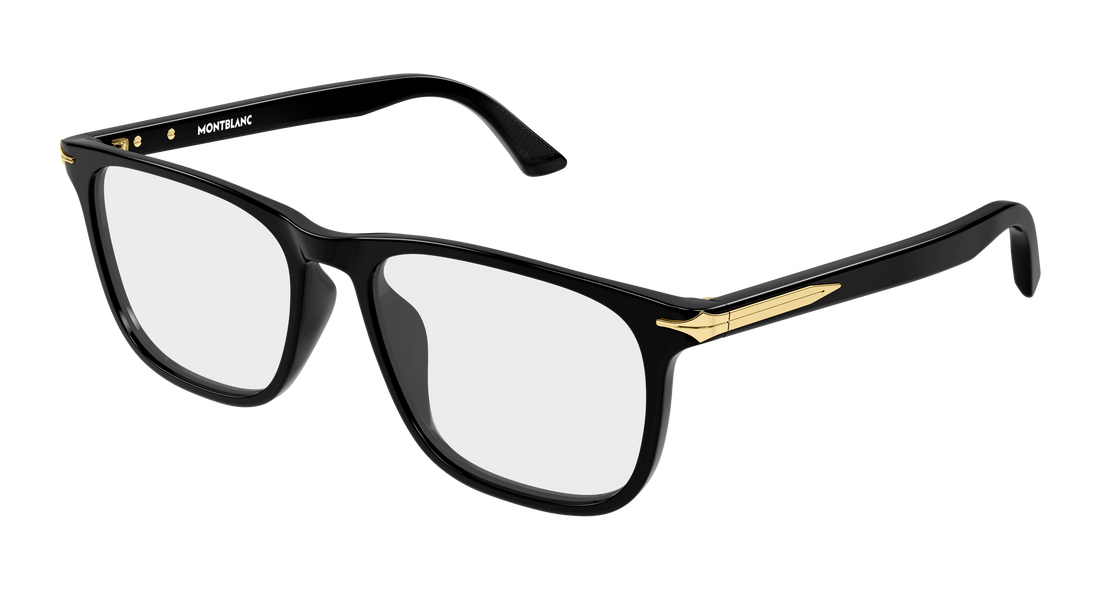 Óculos graduados montblanc mb0520ol 006 negro rectangular / squared masculino tamanho 58mm - Vista principal