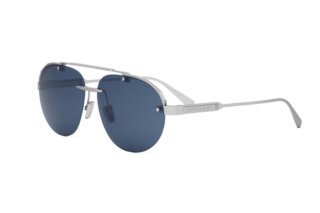 Sunglasses bvlgari octo finissimo bv40052u 17v silver round masculino size 60mm - Main view