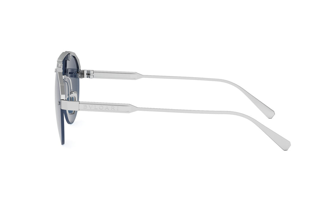 Sunglasses bvlgari octo finissimo bv40052u 17v silver round masculino size 60mm - Detailed view