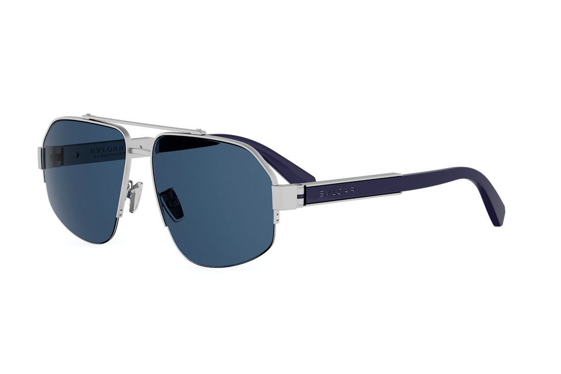 Sunglasses bvlgari aluminium bv40100u 17v grey geometric masculino size 59mm - Main view