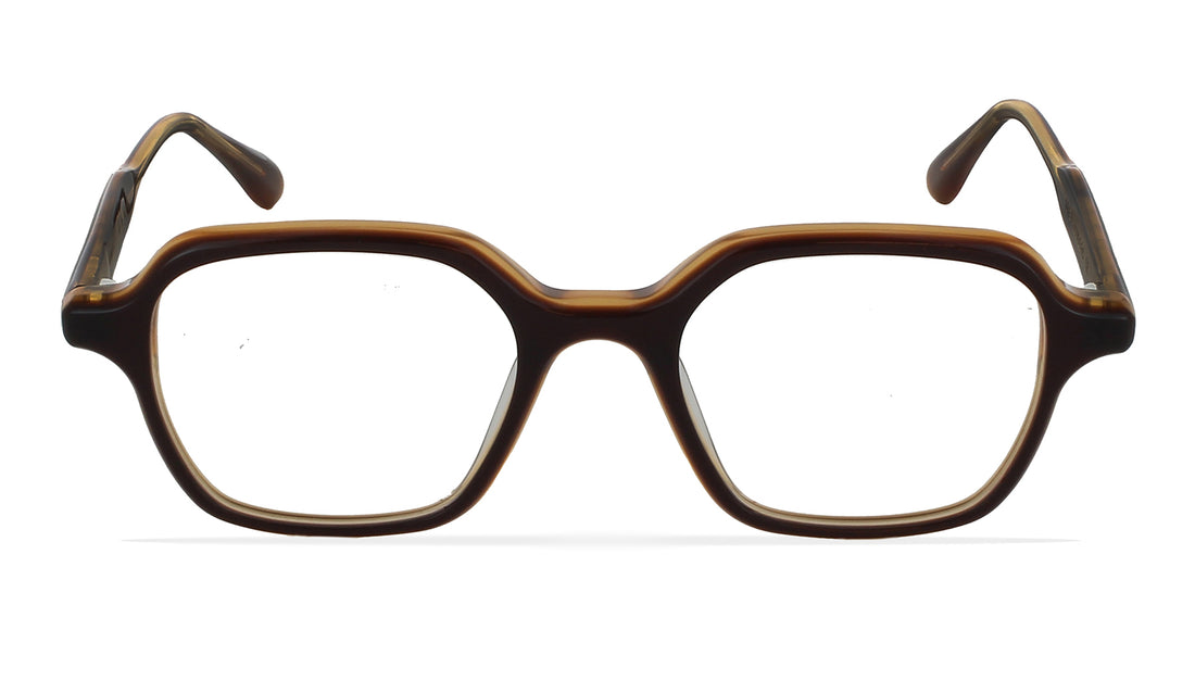 Lunettes de vue greyhounders banff brown marron square unisex taille 46mm - Vue détaillée