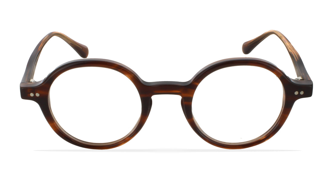 Lunettes de vue greyhounders bled havana havana round unisex taille 44mm - Vue détaillée