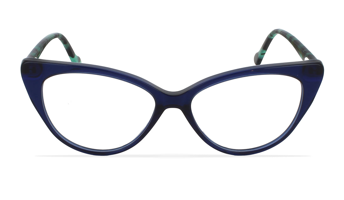 Prescription glasses greyhounders blossom blue azul cat eye femenino size 52mm - Detailed view