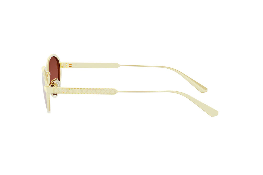 Óculos de sol diorcannage r1u b0r6 gold oval femenino tamanho 53mm - Vista de detalhe