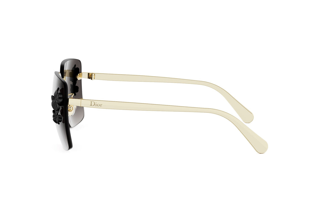 Óculos de sol dior clover s2u b0a1 gold square femenino tamanho 62mm - Vista de detalhe