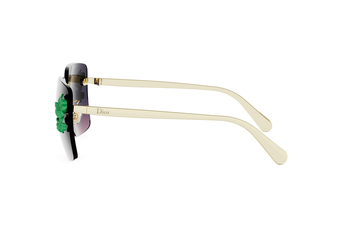 Óculos de sol dior clover s2u b0g2 gold square femenino tamanho 62mm - Vista de detalhe