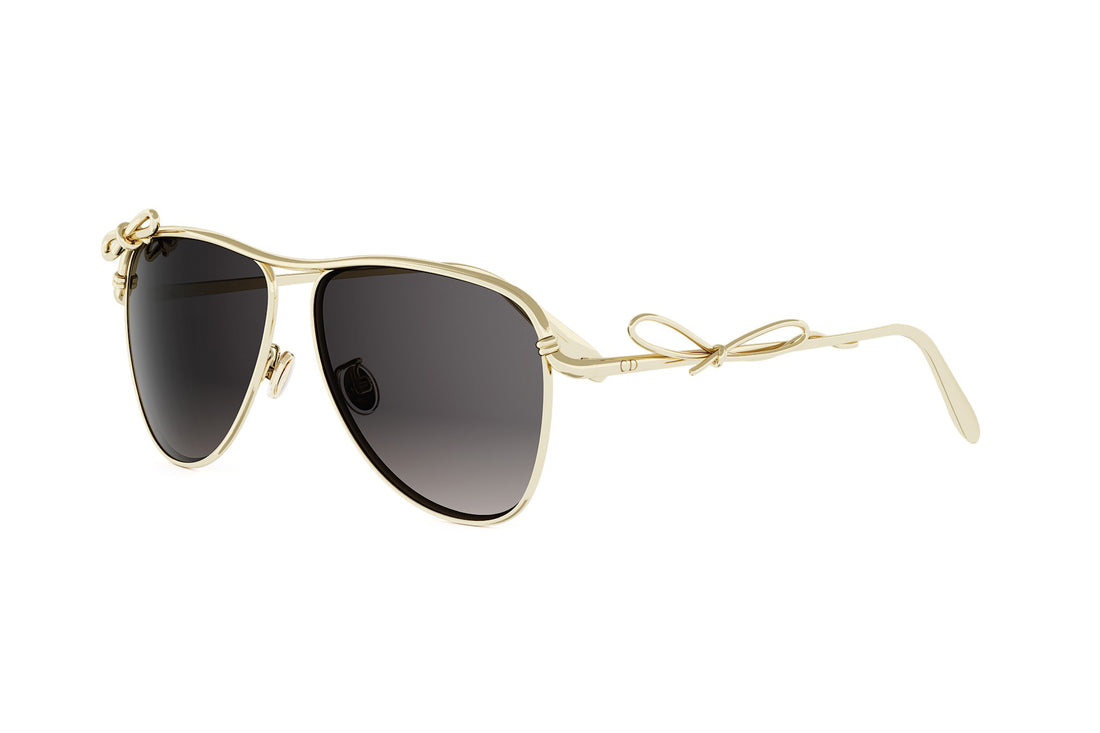 Óculos de sol dior bow a1u b0a1 gold pilot femenino tamanho 56mm - Vista principal