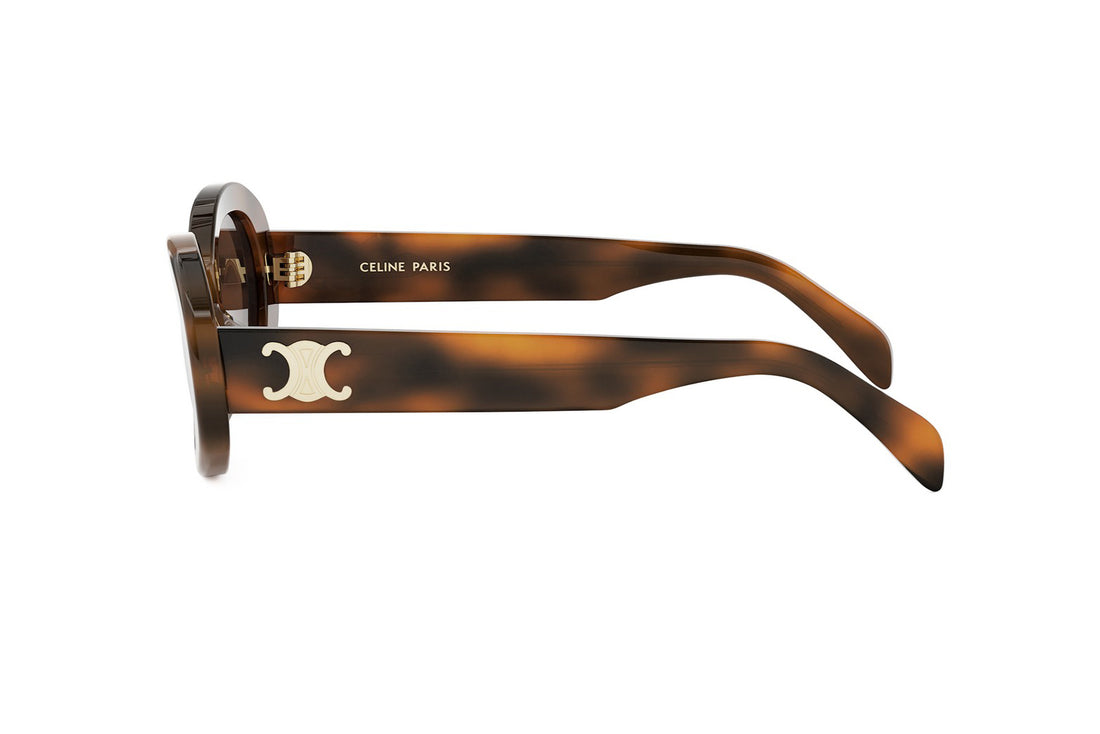 Sunglasses celine triomphe cl40194u 53e havana oval femenino size 52mm - Detailed view