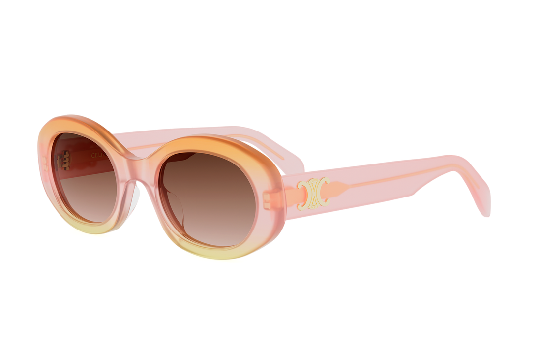 Sunglasses celine triomphe cl40194u 74f rose oval femenino size 52mm - Main view