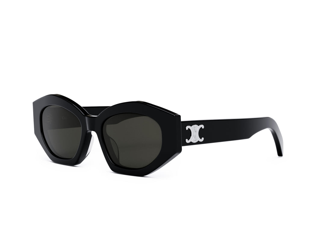 Sunglasses celine triomphe cl40238u 01a black oval femenino size 55mm - Main view