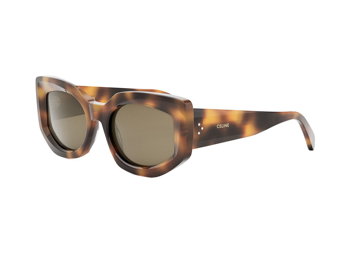 Lunettes de soleil celine 3 dots cl40277i 53e havana butterfly femenino taille 54mm - Vue principale