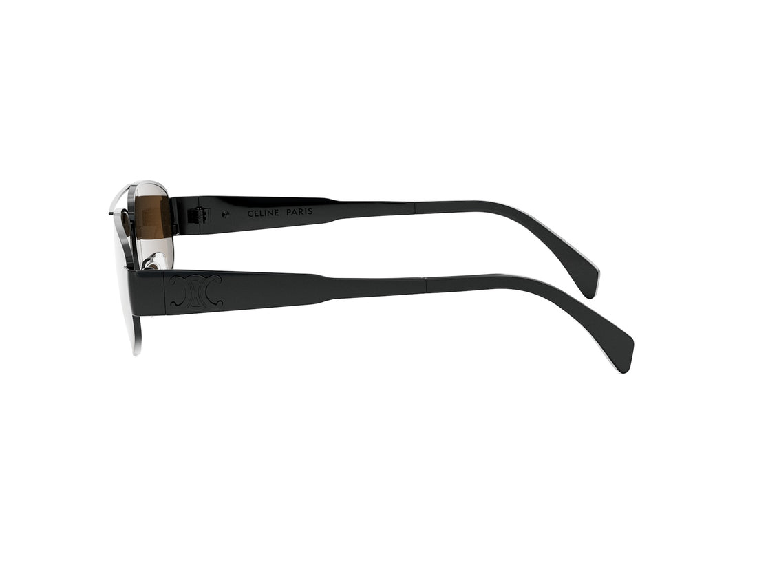 Sunglasses celine metal triomphe cl40281u 01e black pilot masculino size 57mm - Detailed view