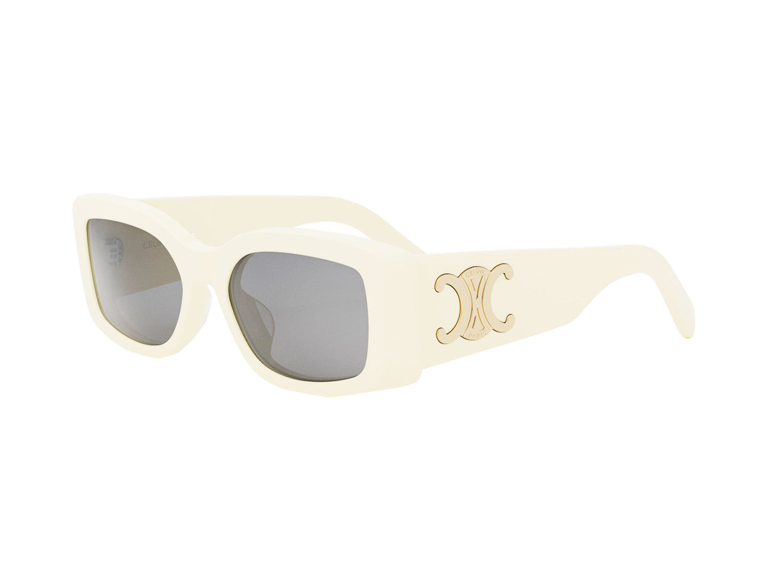 Óculos de sol celine maxi triomphe cl40282u 25a white rectangular femenino tamanho 53mm - Vista principal
