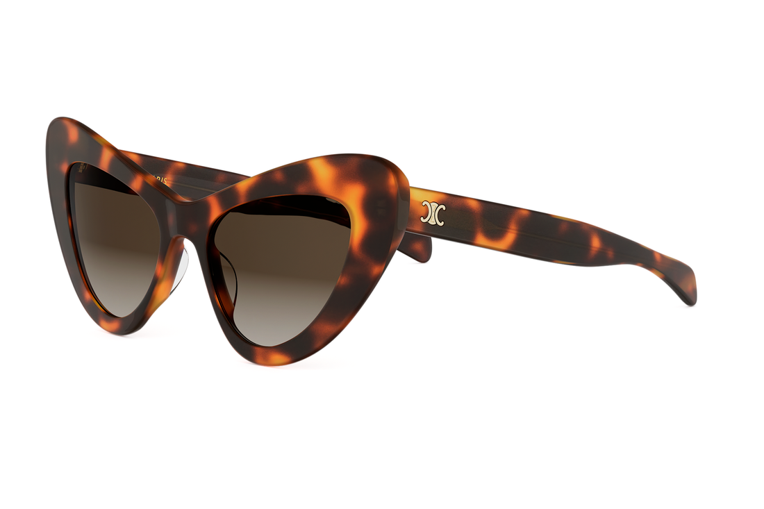 Lunettes de soleil celine triomphe mini hd cl40339u 53f havana cat eye femenino taille 52mm - Vue principale