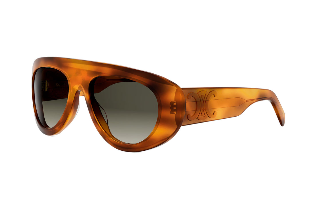 Lunettes de soleil celine triomphe stamp cl40340u 53f havana pilot femenino taille 57mm - Vue principale