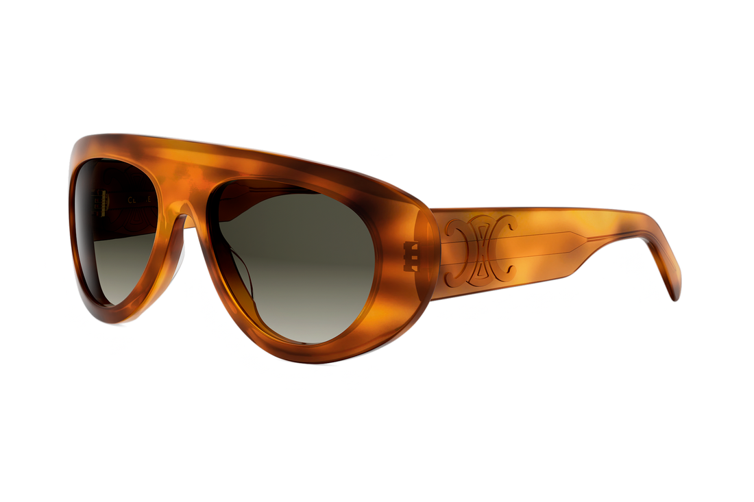 Lunettes de soleil celine triomphe stamp cl40340u 53f havana pilot femenino taille 57mm - Vue principale