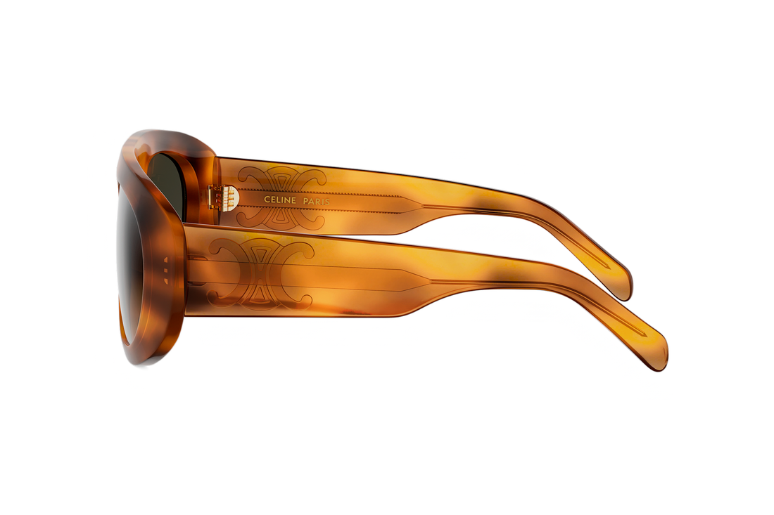 Lunettes de soleil celine triomphe stamp cl40340u 53f havana pilot femenino taille 57mm - Vue détaillée