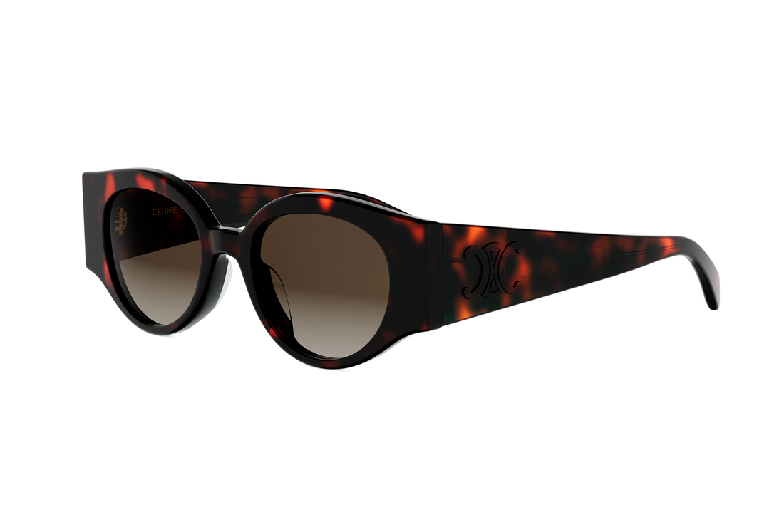 Sunglasses celine triomphe stamp cl40341u 52f havana round femenino size 50mm - Main view