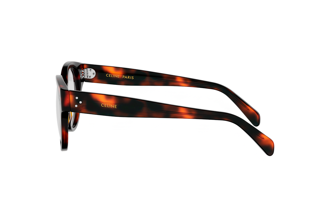 Óculos graduados celine 3 dots cl50186i 052 havana round femenino tamanho 51mm - Vista de detalhe