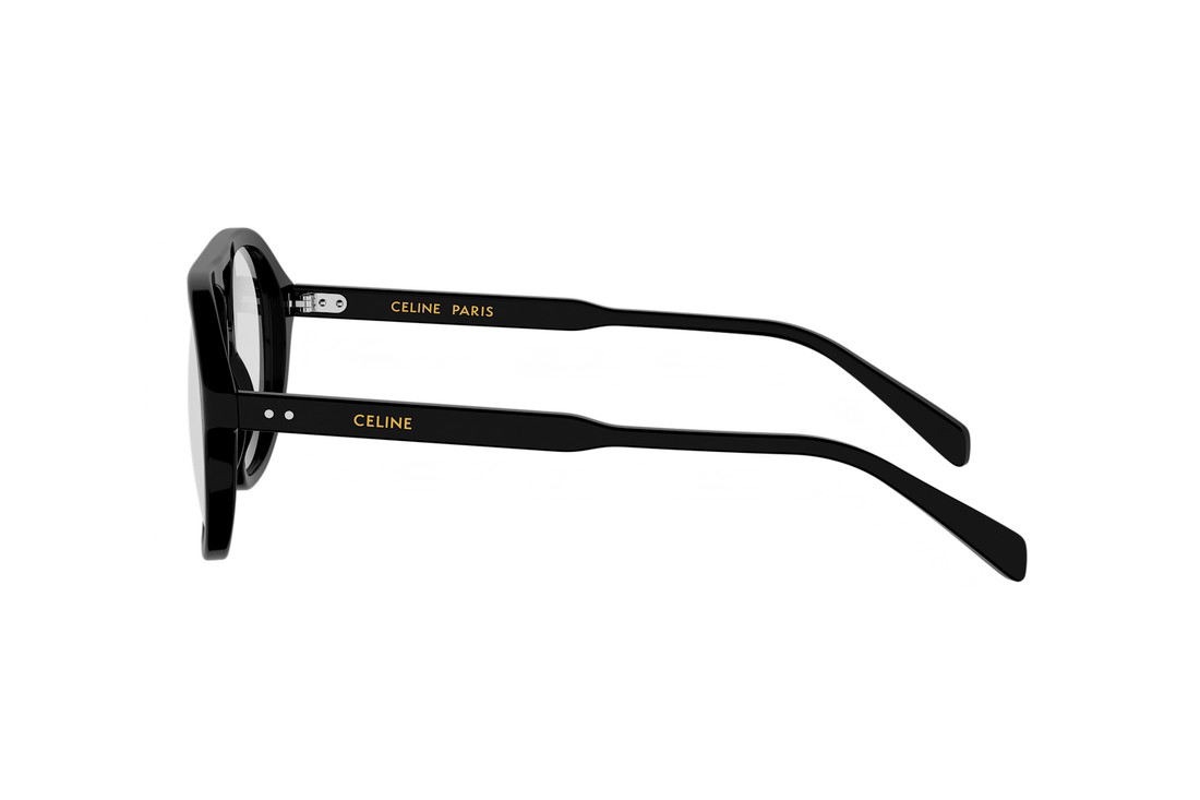 Prescription glasses celine thin cl50191i 001 black pilot masculino size 56mm - Detailed view