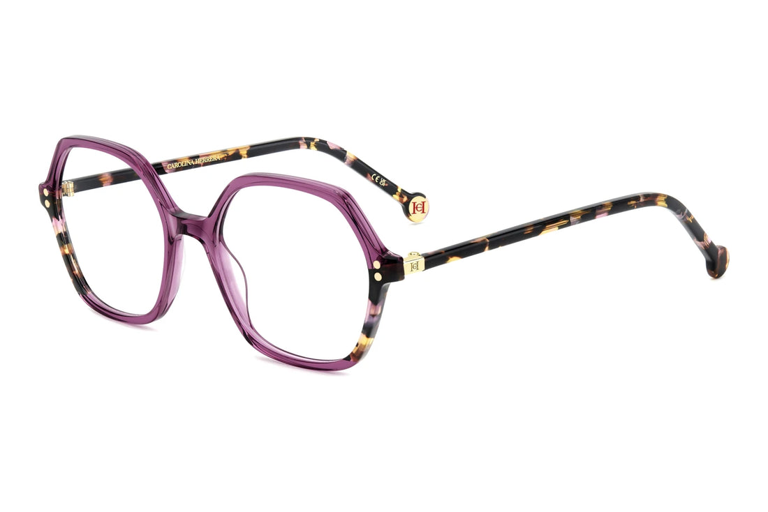 Lunettes de vue carolina herrera her 0279 qho rosa rectangular geometrical femenino taille 49mm - Vue principale