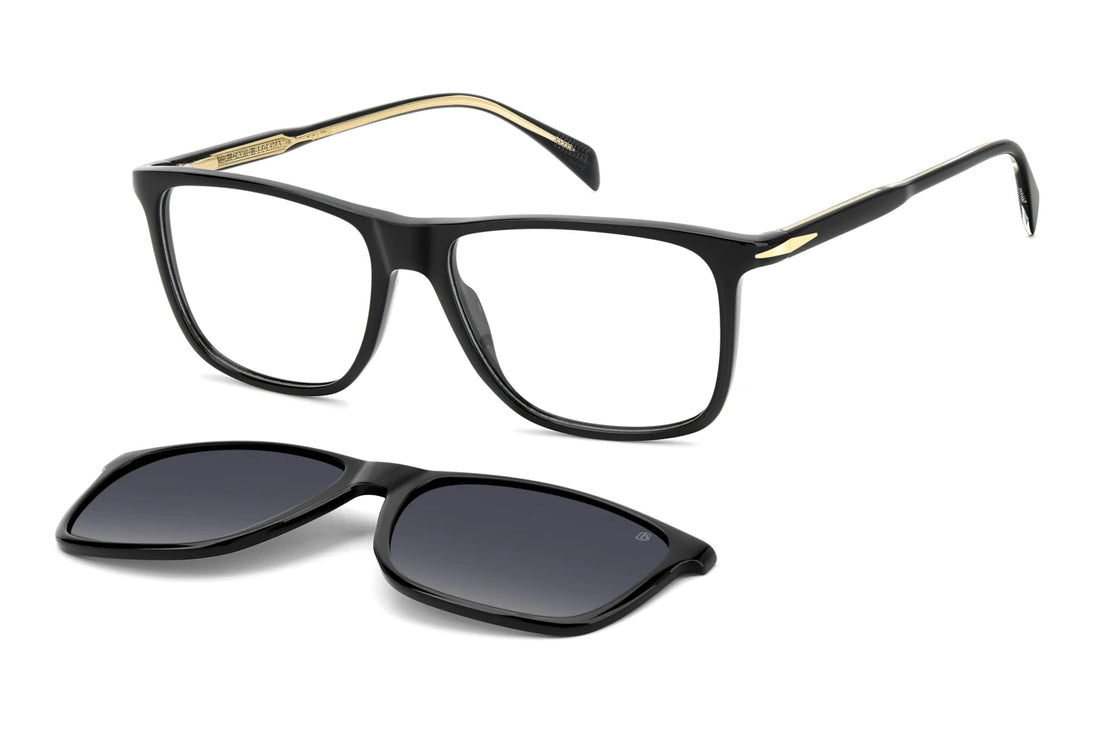 Solglasögon david beckham db 1234/c 807 z7 negro rectangular masculino storlek 56mm - Huvudvy