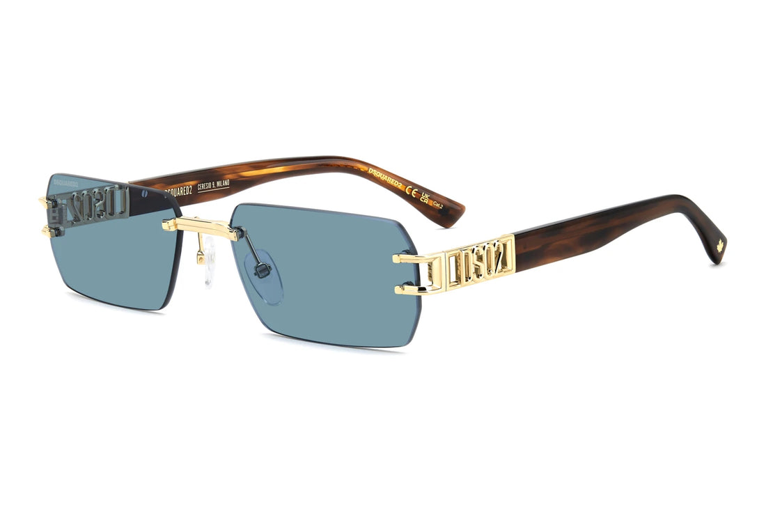 Occhiali da sole dsquared2 d2 0189/s 000 ku dorado rectangular masculino taglia 57mm - Vista principale